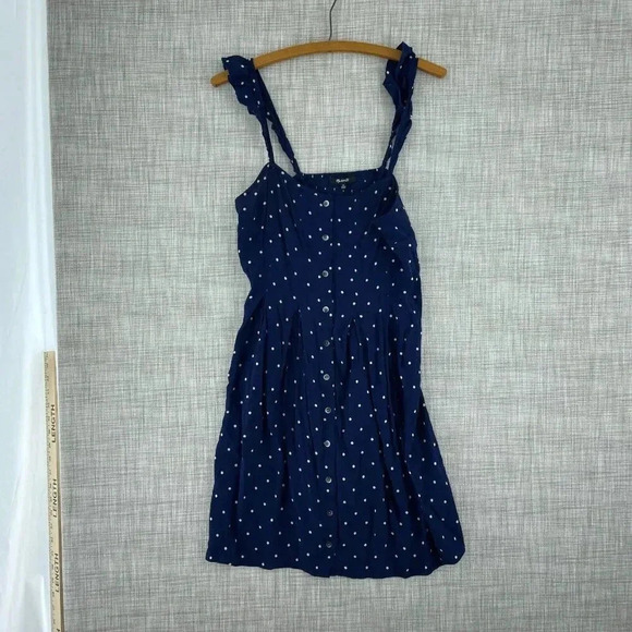 Madewell Midi Dress Womens 10 Blue 1609 - Picture 1 of 7